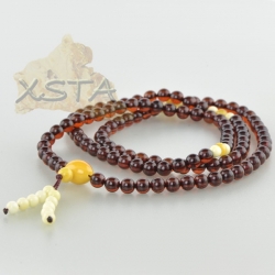 Round mala prayer amber rosary